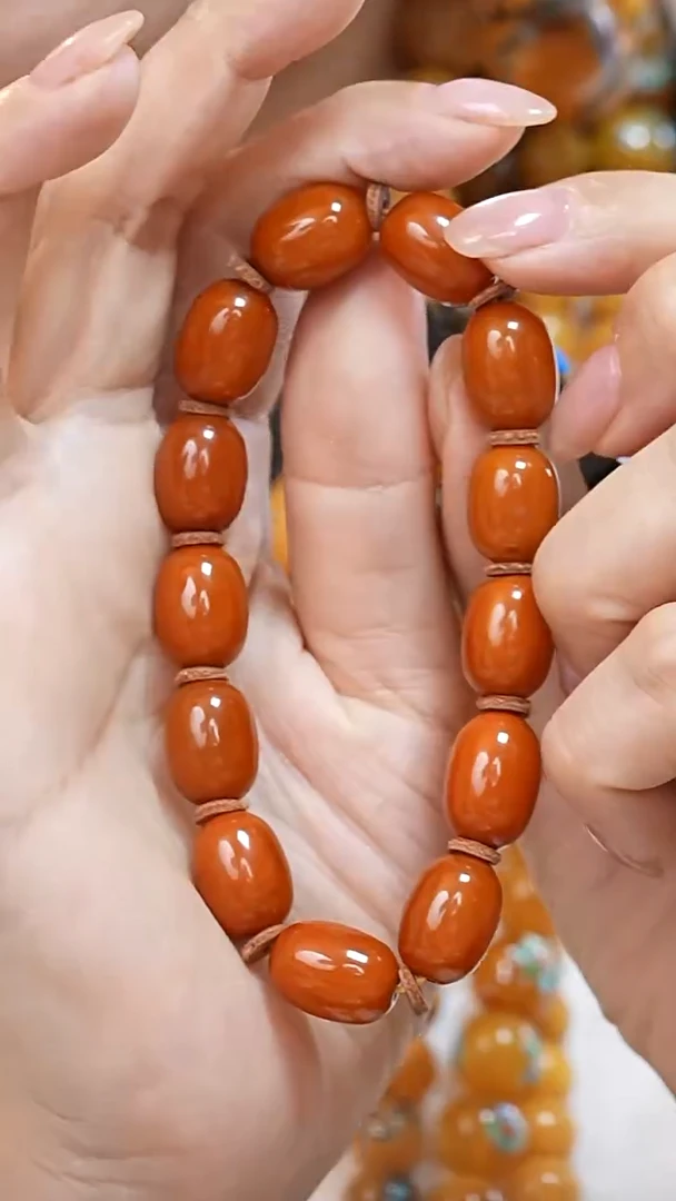 蜜蜡颈饰未镶嵌4247天然蜜蜡珠宝奇石云端石膏花蜡全部保真