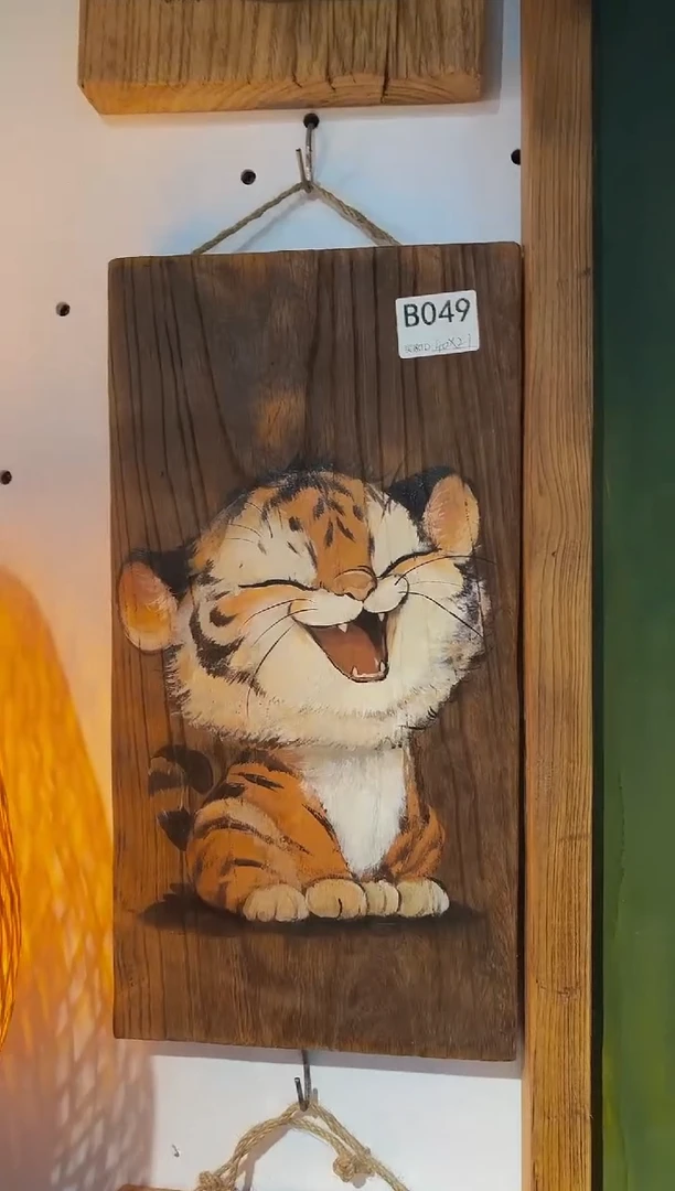 泉**兵风化老门板丙烯画