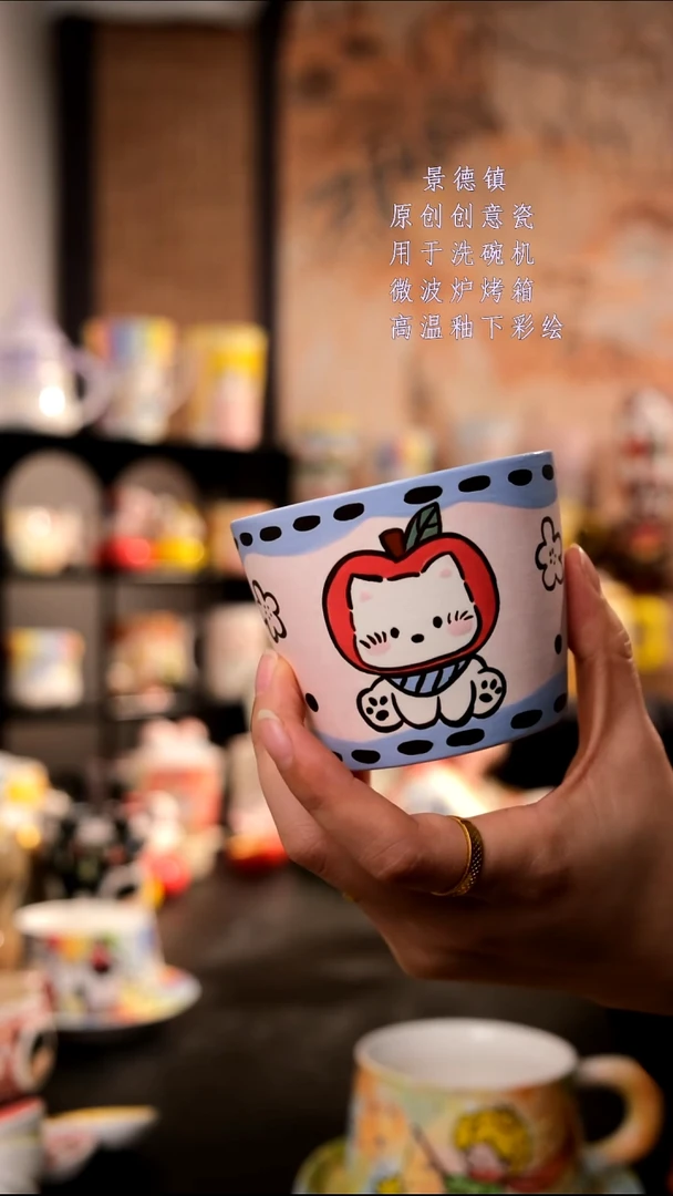 摆件陶旺的可以陶瓷手工手绘设计师款