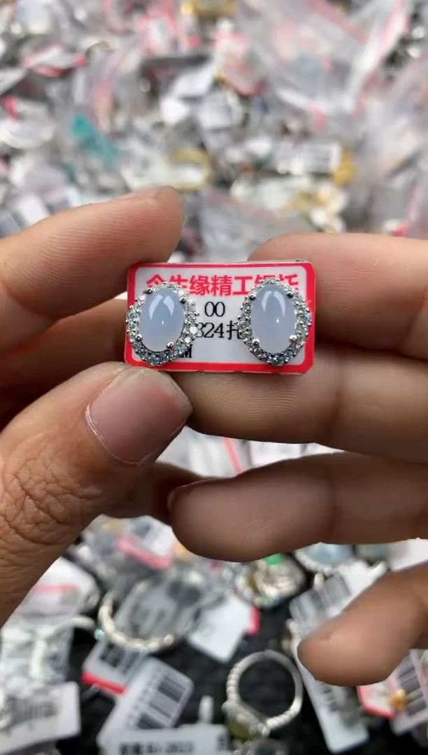 银S925镶嵌戒指翡翠14              3
