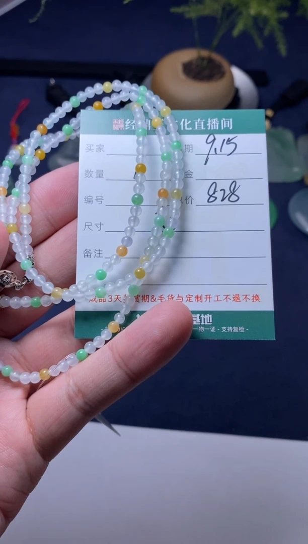 颈饰未镶嵌翡翠珠串（多样性发货）