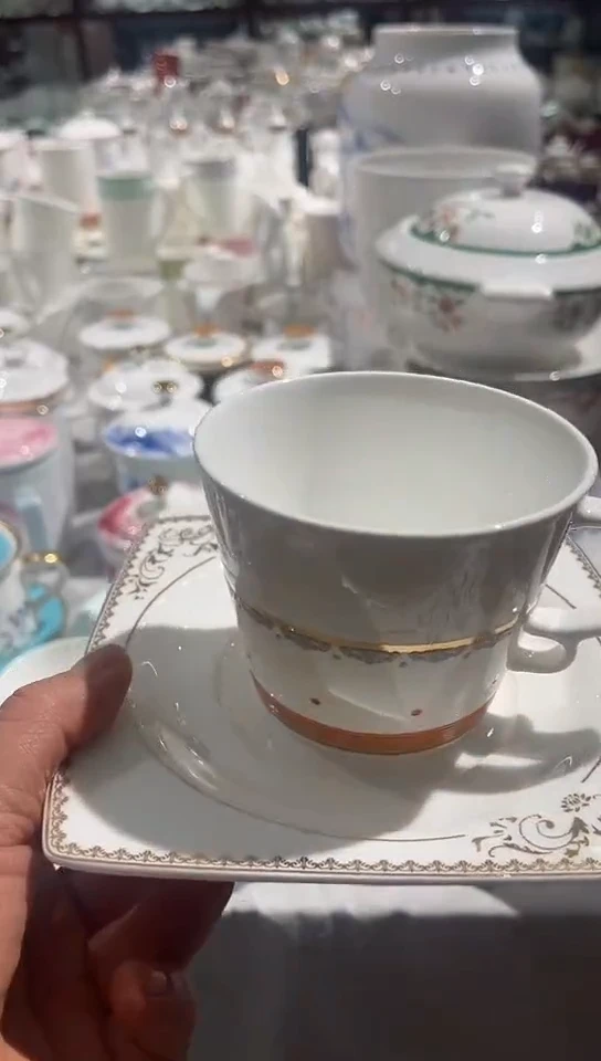 瓷杯碟1套隆达骨瓷