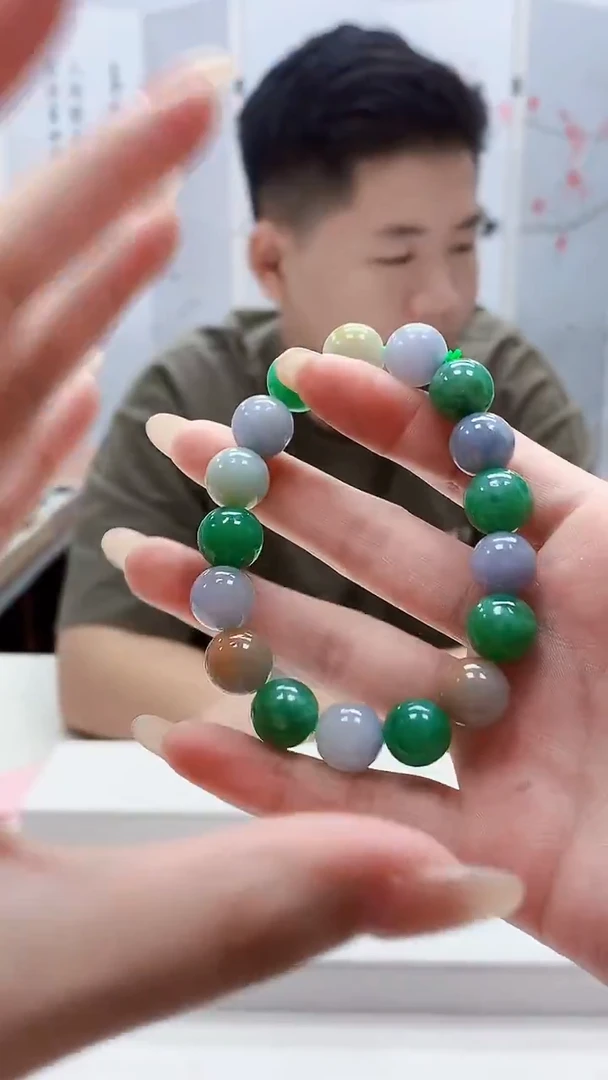 未镶嵌定制翡翠4917lr-毛货手串175