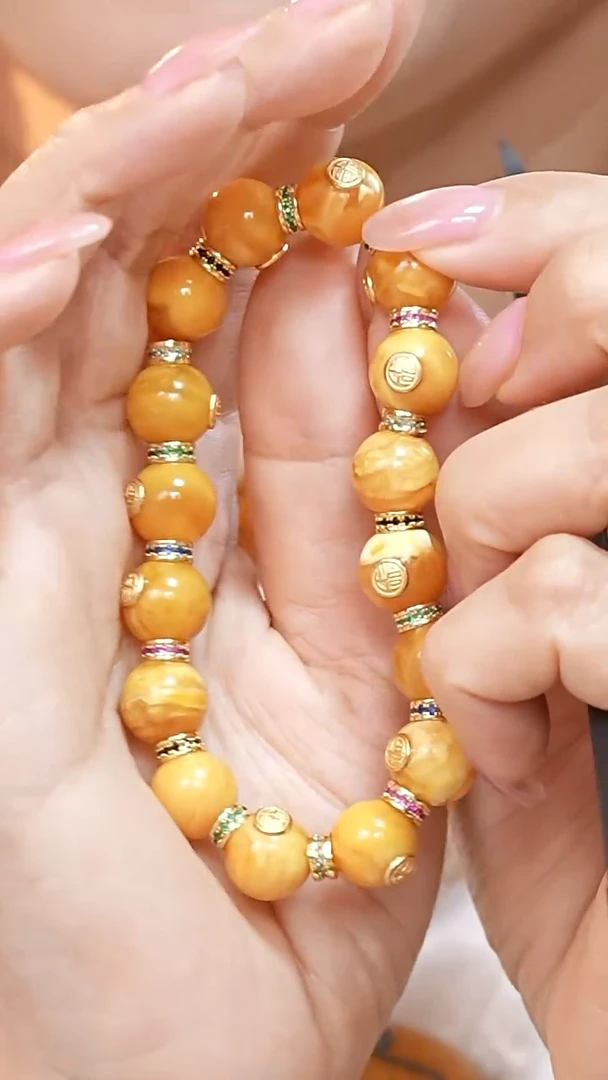 蜜蜡颈饰未镶嵌6503天然蜜蜡珠宝奇石云端妖孽全部保真