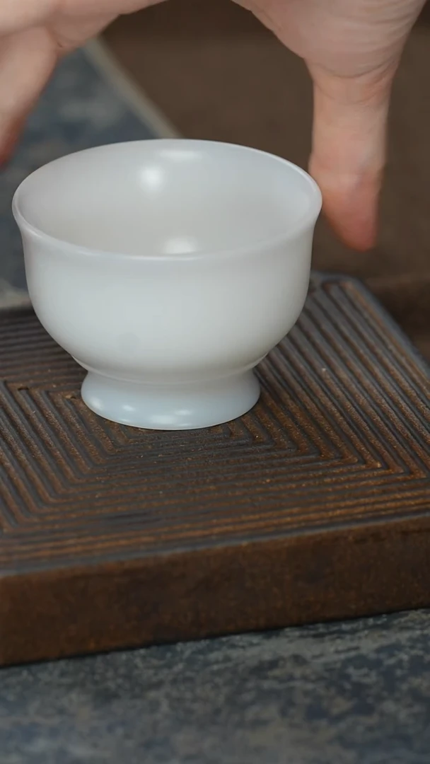 【A】【白瓷冰玉全通杯】【以佳礼盒】