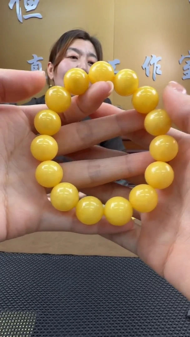 琥珀颈饰未镶嵌手串15mm