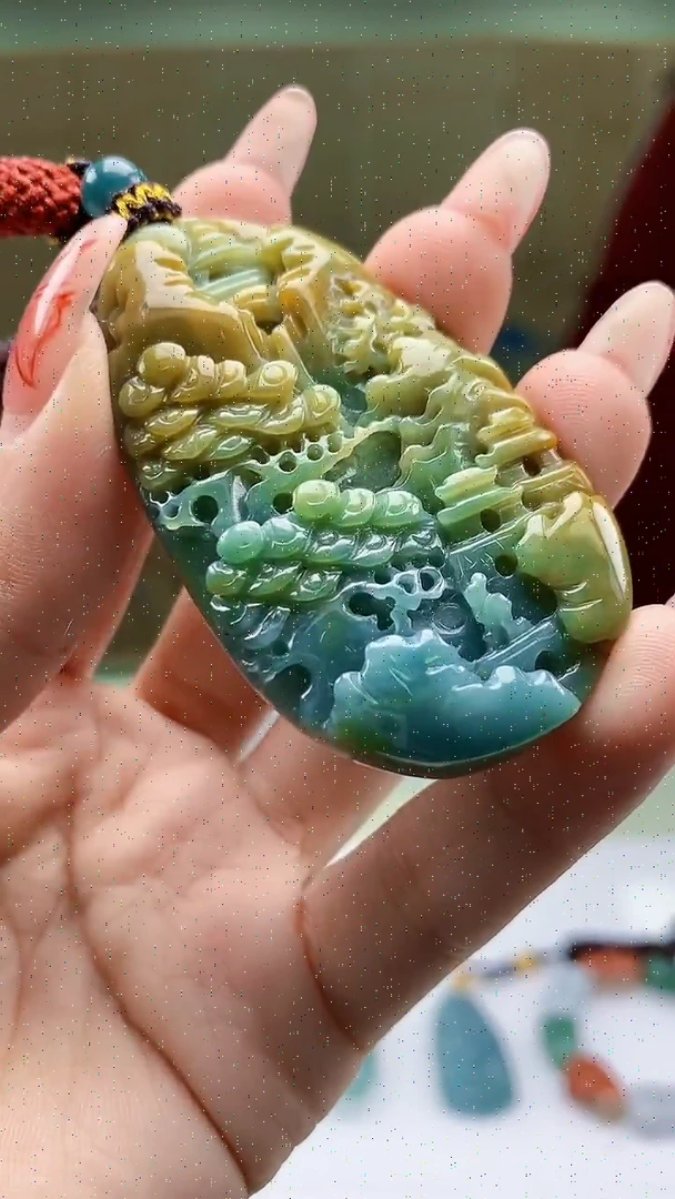 【闪购商品】定制翡翠未镶嵌4902ty-毛货挂件10