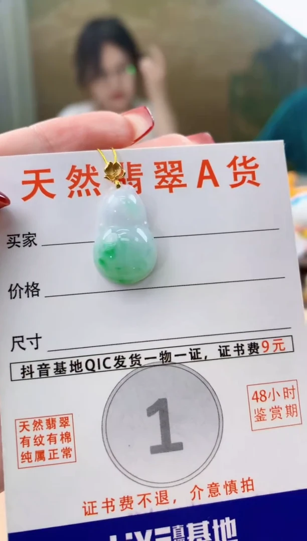 翡翠未镶嵌颈饰天然A货翡翠挂件