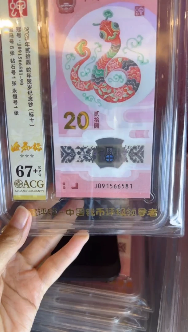 塑料2024 蛇钞 爱藏标十   如图