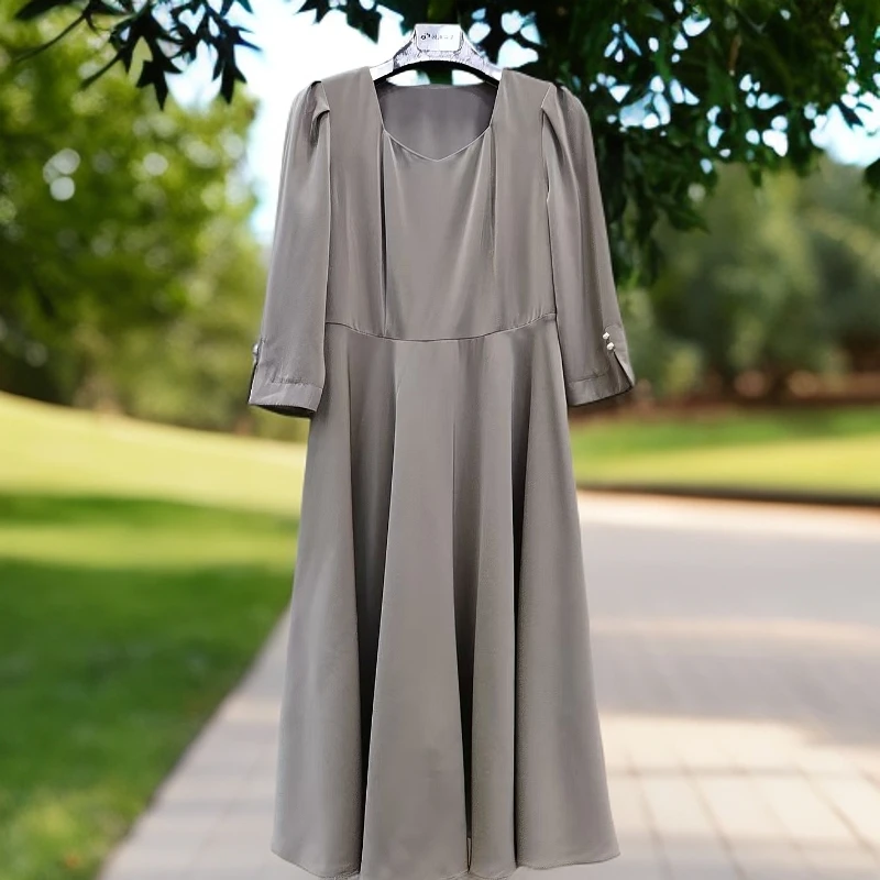 202#卡【木兮兮专属】2025年春季新款气质显瘦简约百搭时尚连衣裙