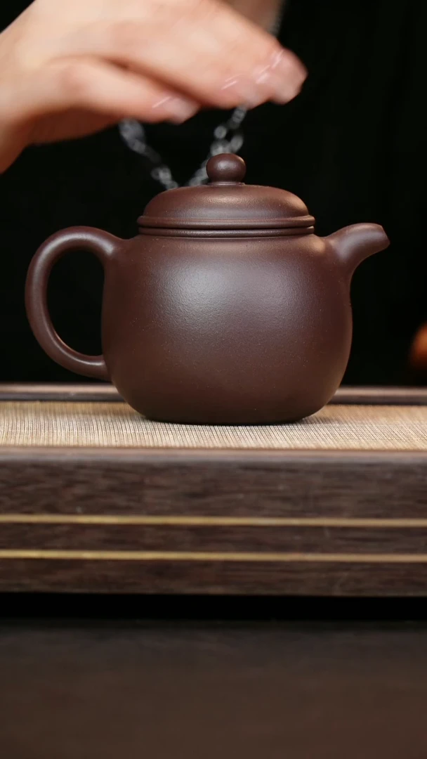 茶壶紫砂深井紫泥  匏尊壶
