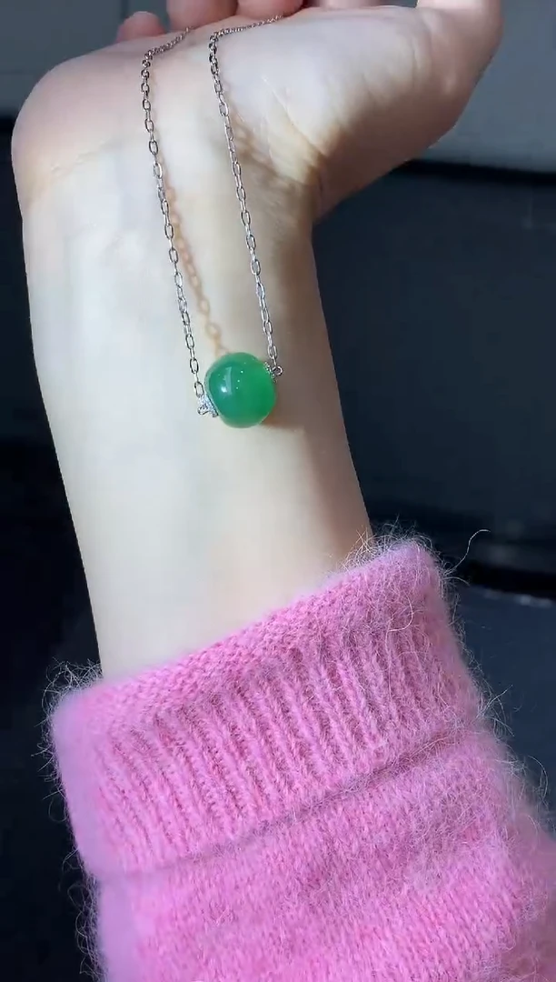 颈饰18K金镶嵌翡翠623-中国好珍宝