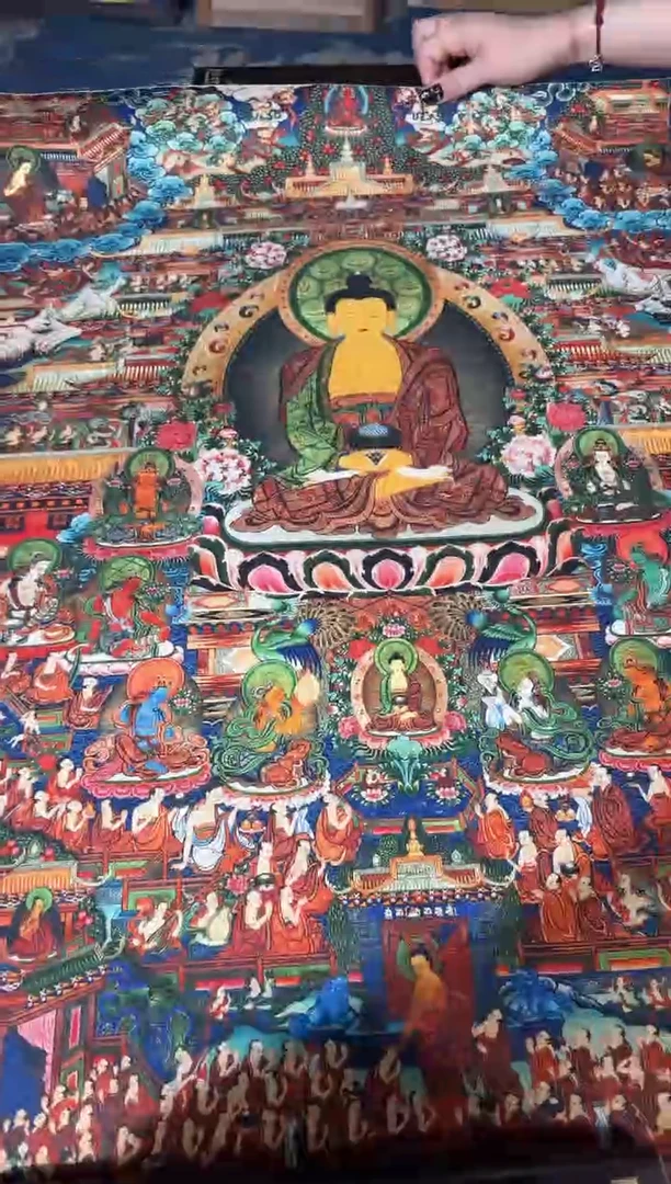 卷轴画龙妹的唐卡tk16