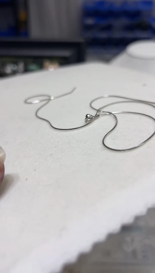 银S925镶嵌盲盒淡水珍珠90蛇骨链