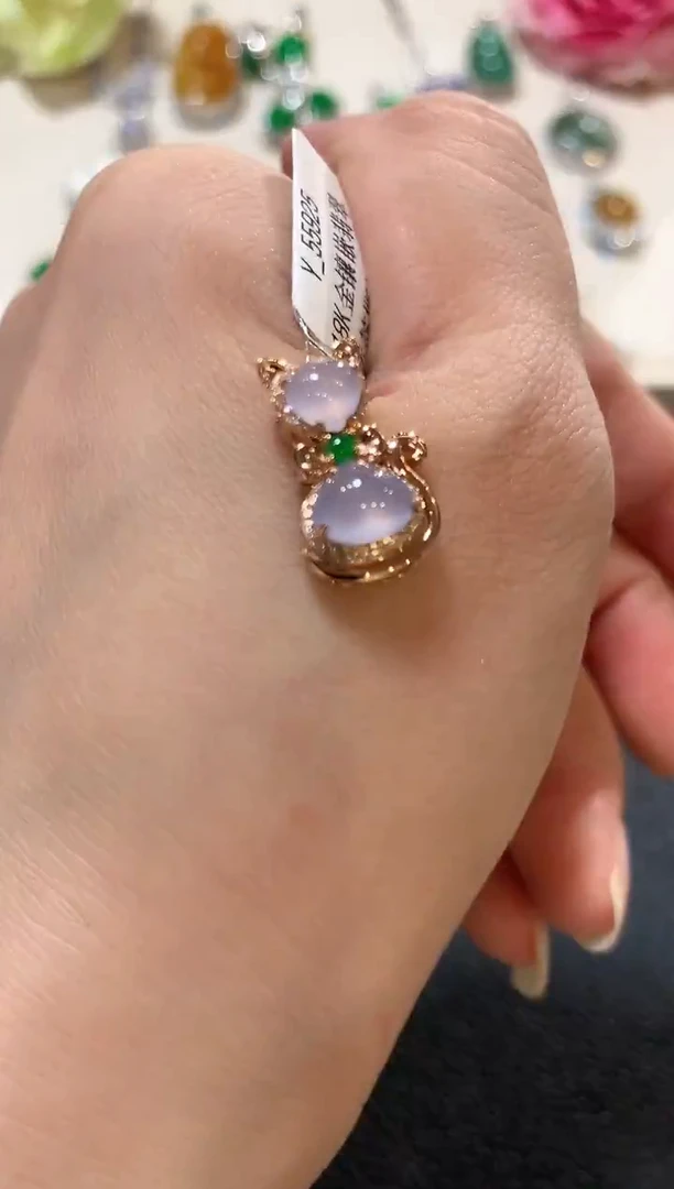 吊坠(不含链)18K金镶嵌翡翠z79多样性一件发货2