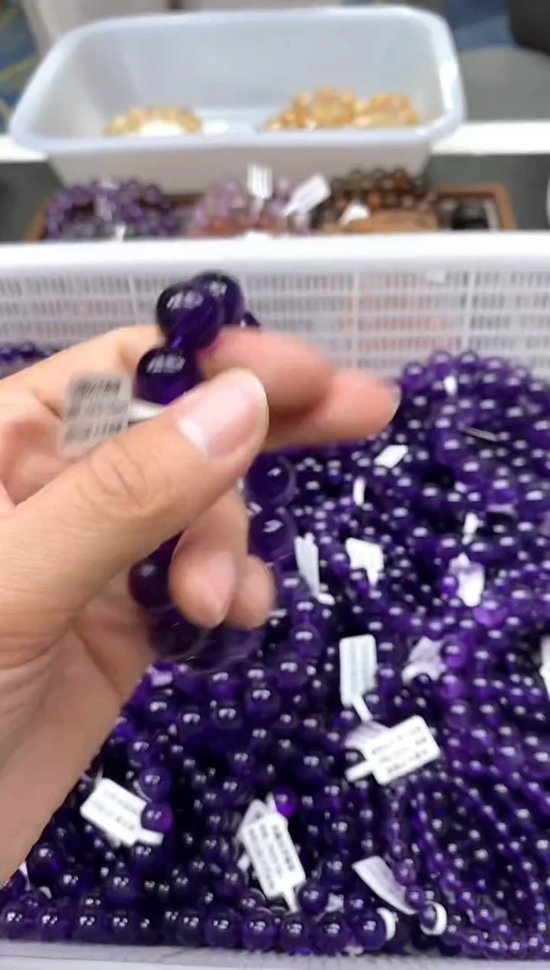 未镶嵌手串水晶好**月17紫水晶15mm