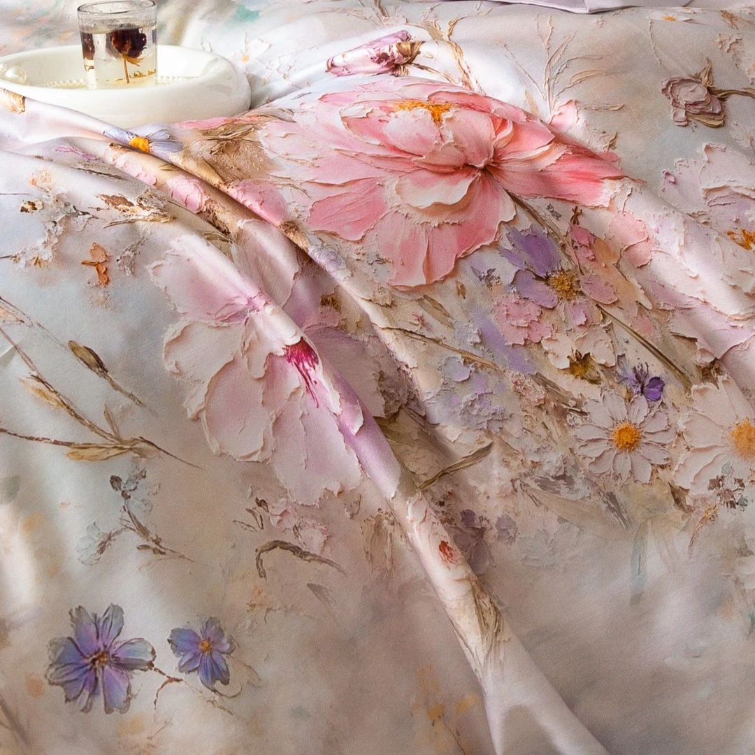 小令造家居新疆长绒棉数码印花系列单品枕套床单棉被一对装