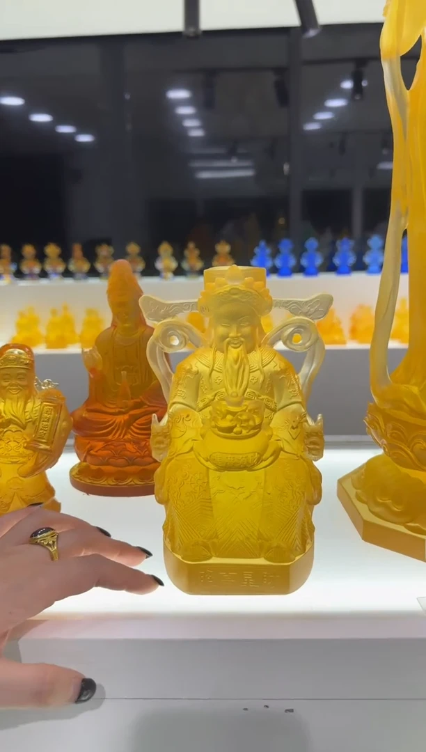 手工艺品琉璃古法琉璃财神中号