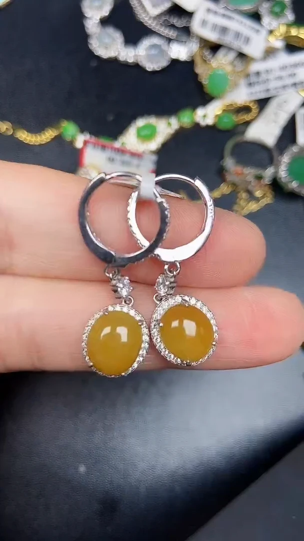 银S925镶嵌戒指翡翠3770