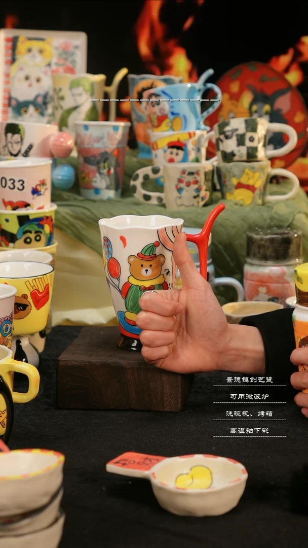 【闪购商品】摆件亲工手绘陶瓷-