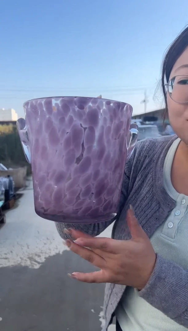 花瓶客厅餐桌插花装饰好物冰桶紫色