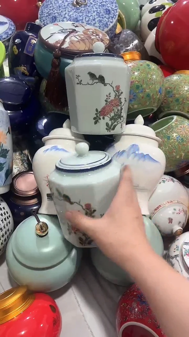 陶瓷茶叶罐密封罐防潮罐陶瓷茶叶罐密封罐防潮罐