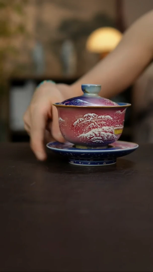 杯景德镇陶瓷杯碗柴烧多人