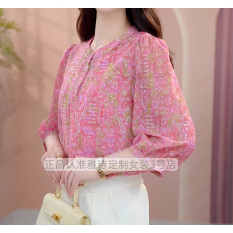 C121【出口原单】优雅时尚气质显瘦衬衫-珈珈