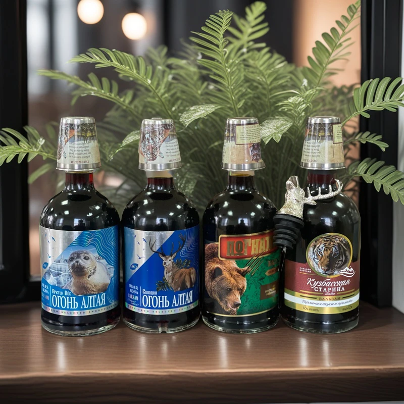 【俄品优选】俄罗斯进口巴液喝里五代阿尔泰升级虎头配置浸泡酒4瓶