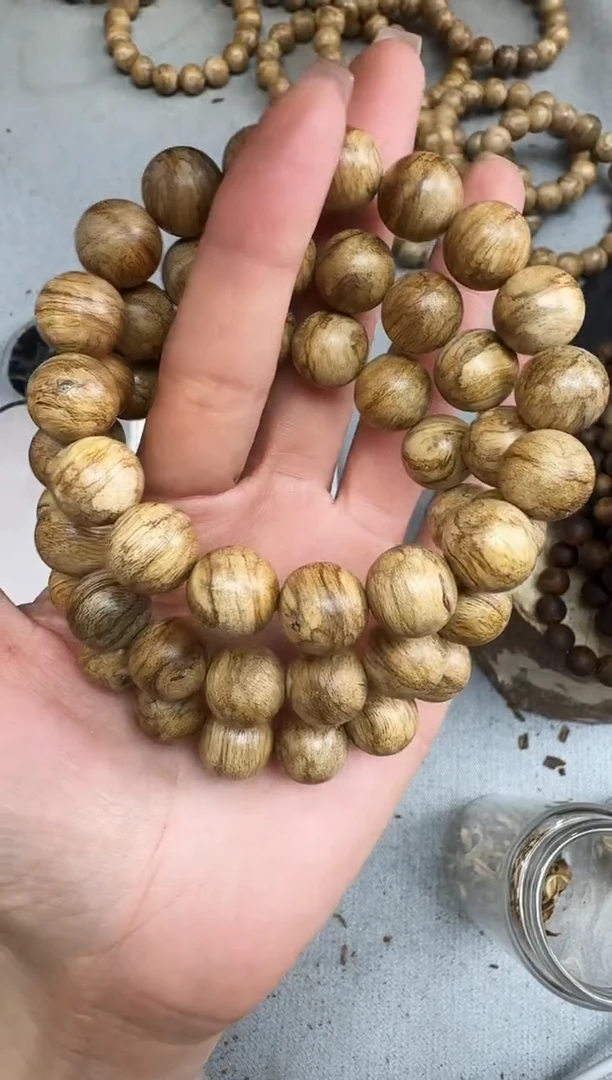 沉香手串1310沉香老料圆珠单圈多样性发一