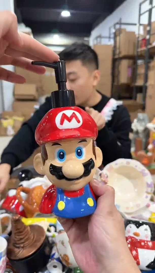 瓷片马里奥按压瓶