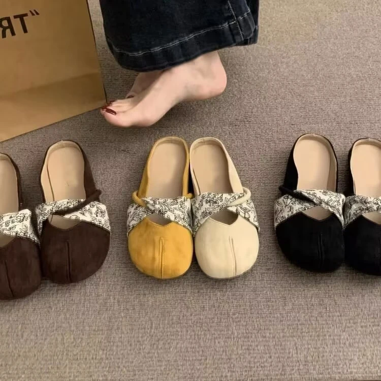 网女鞋软底豆豆鞋浅口秋季圆头厚底鞋玛丽珍黑色工作鞋平底单鞋