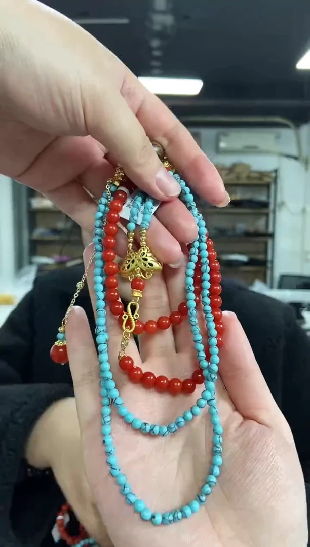 【闪购商品】南红玛瑙项链未镶嵌多样性发其一颜色微差