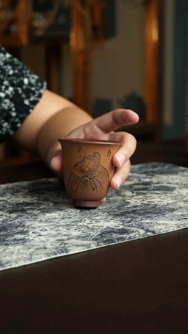 茶杯紫砂86号宜兴紫砂原矿作品