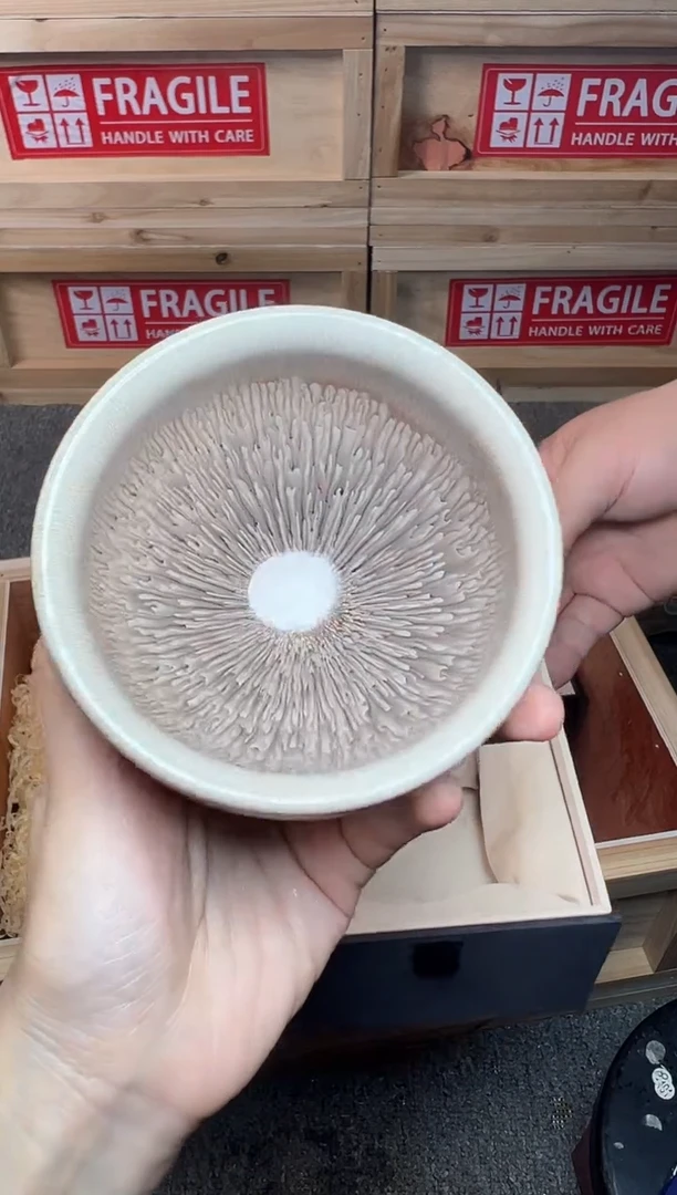 茶盏银丝水芽 建窑建盏主人杯