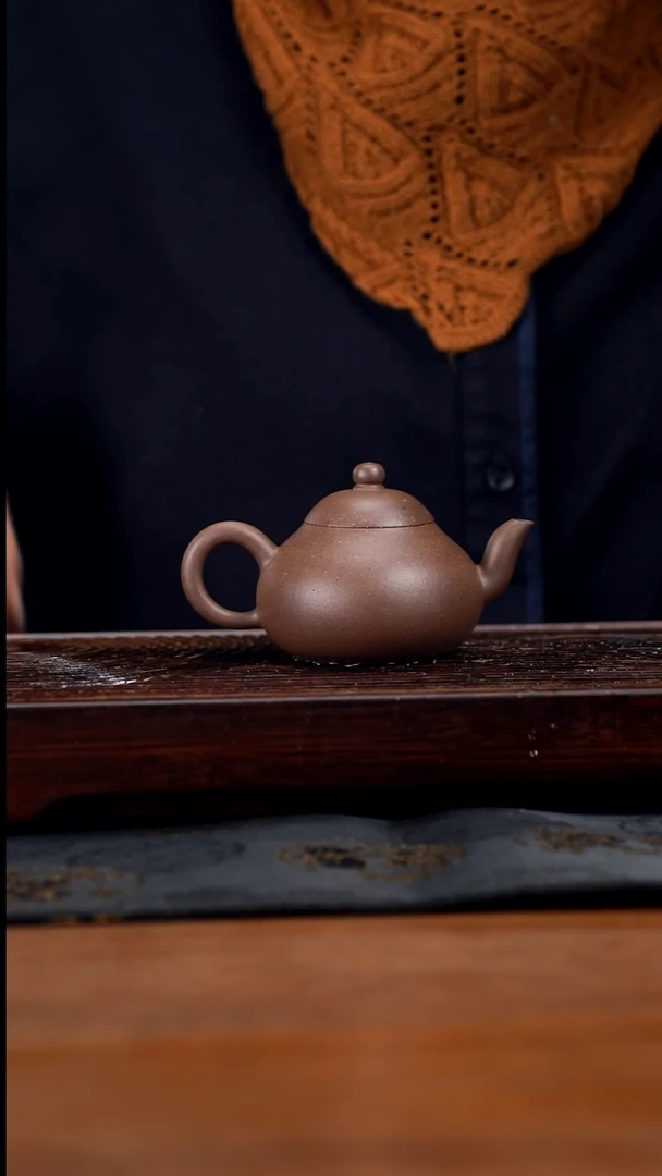 【闪购商品】紫砂茶壶170cc黄龙山原矿紫泥梨形37