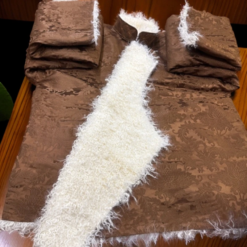 男士正宗羊羔毛外套 手工缝制外布真丝100%新款