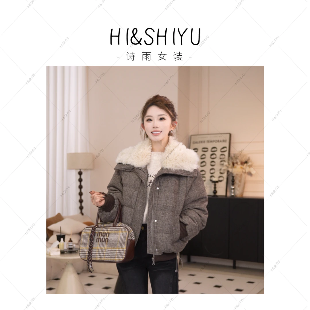 【陪你过冬】2025冬季新款韩系毛绒翻领羽绒服外套