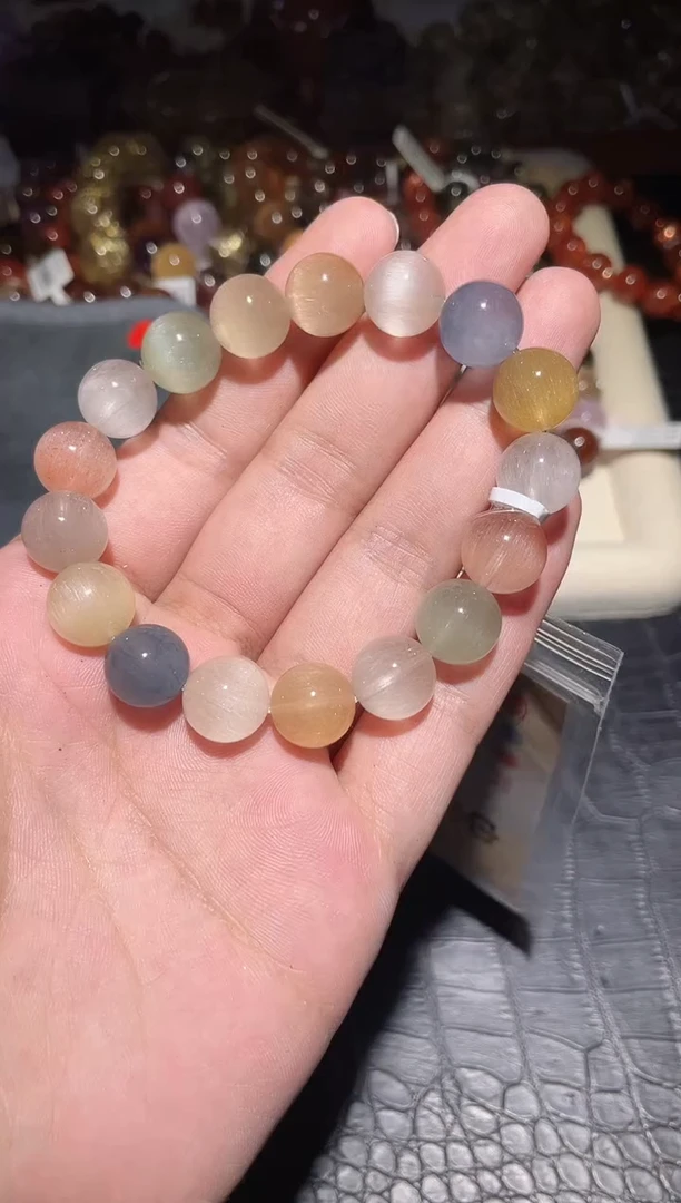 水晶手链未镶嵌迷*糊兔毛单圈A12（多样性发其一）