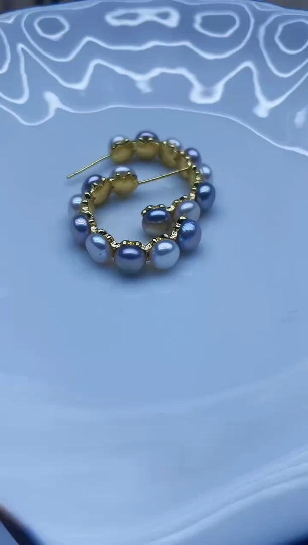 未镶嵌耳饰淡水珍珠耳钉多样性发其一