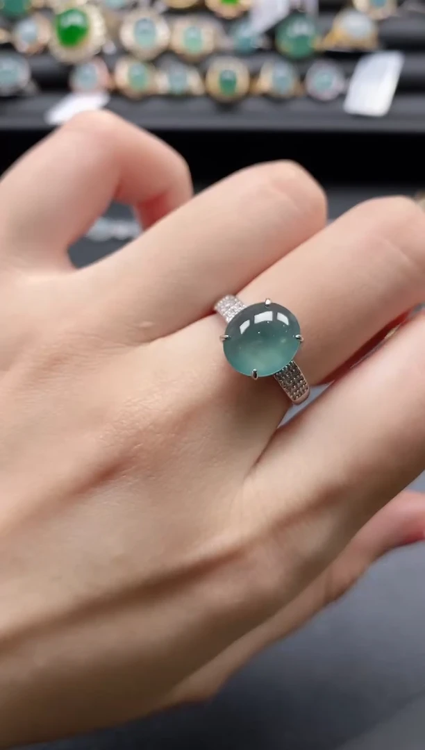 【闪购商品】翡翠戒指银S925镶嵌1111-