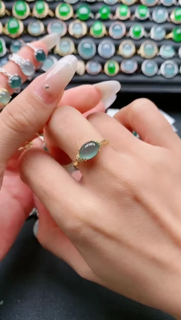 【闪购商品】翡翠戒指银S925镶嵌1111