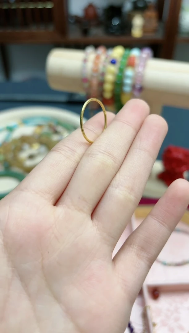 【闪购商品】18K金戒指/指环18k金素18#指环*1 ZX