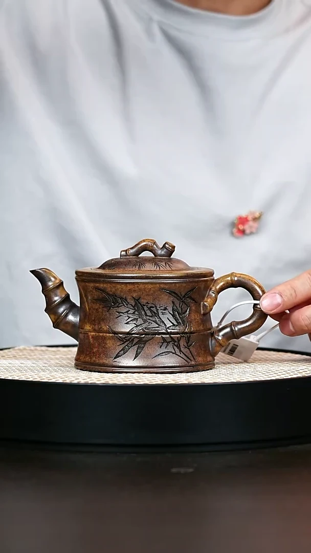 紫砂茶宠柴烧一品竹段