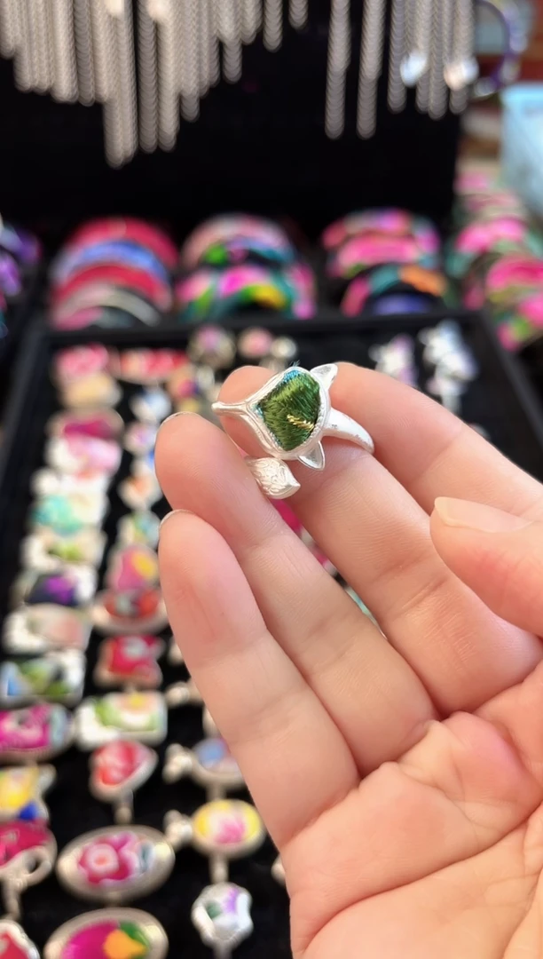 织绣艺枝独绣老绣饰品206