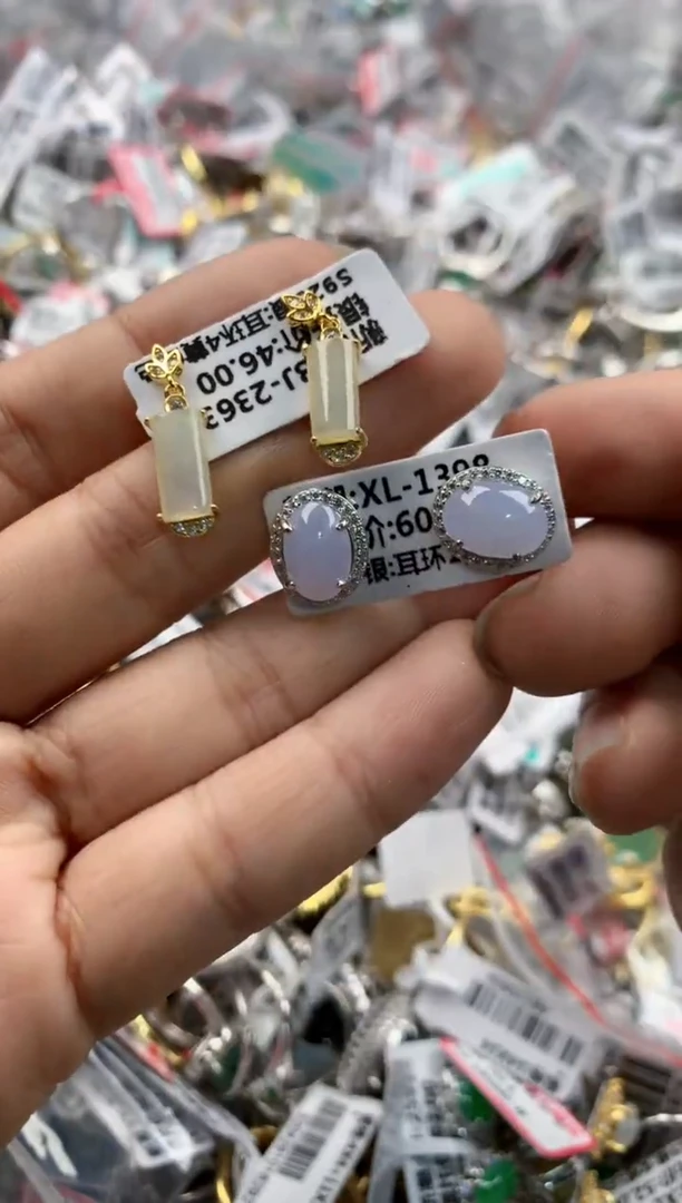 银S925镶嵌戒指翡翠101010---10