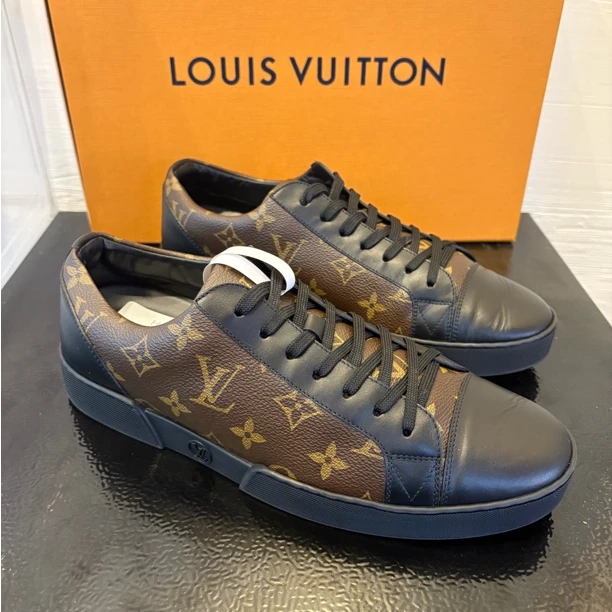 99新 LouisVuitton/路易威登  黑棕色老花半印经典板鞋 多尺码