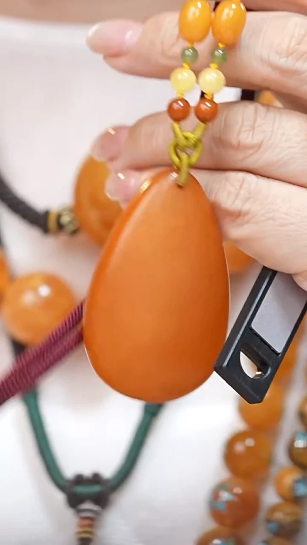 蜜蜡颈饰未镶嵌9206天然蜜蜡珠宝奇石全部保真