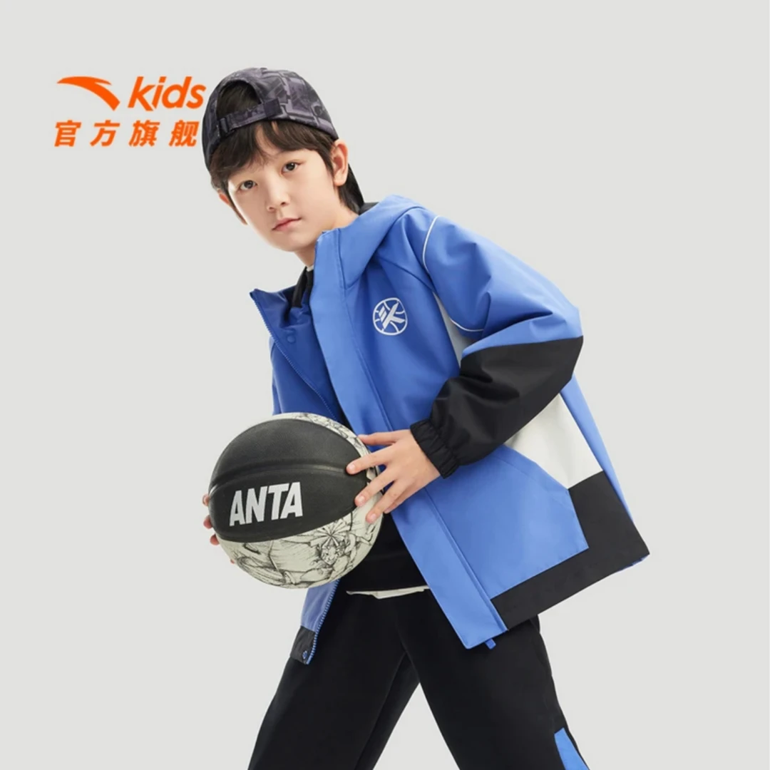 【KT系列】安踏儿童25年春季复古欧若风篮球梭织外套/352511604