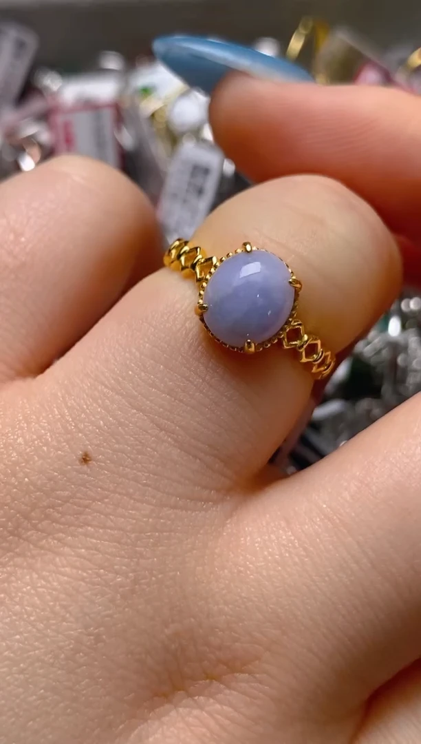 银S925镶嵌戒指翡翠百内无证书